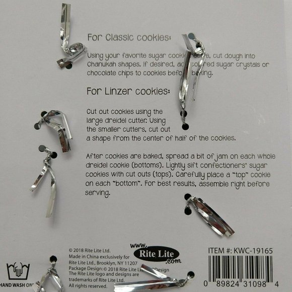 Chanukah Hanukkah Cookie Cutters HOLIDAY 4 Piece Set - Picture 7 of 7